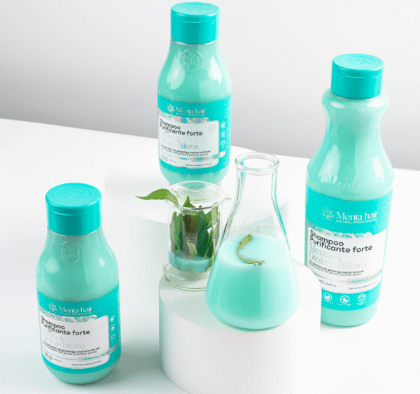 Shampoo Purificante Forte con Menta y Ginkgo Biloba 550mL